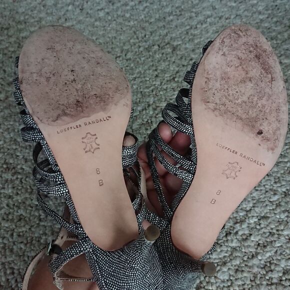 Loeffler Randall Black & white Strappy Sandals size 7.5 - Picture 12 of 12